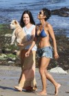 Halle Berry wearing a bikini top at a Malibu beach